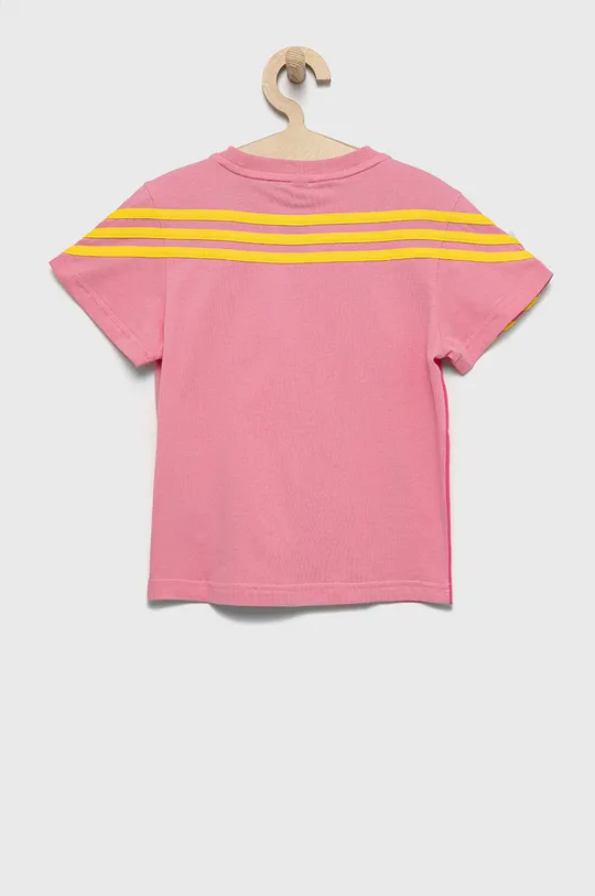 Дитяча бавовняна футболка adidas Performance рожевий