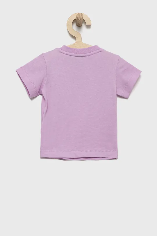 Детская хлопковая футболка adidas Originals фиолетовой