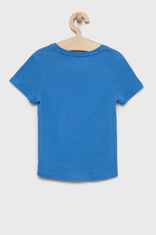 Παιδικό βαμβακερό μπλουζάκι Tommy Hilfiger μωβ