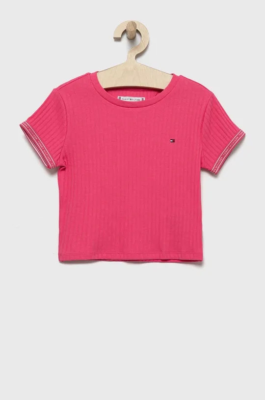 μωβ Παιδικό μπλουζάκι Tommy Hilfiger Για κορίτσια
