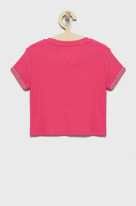 Παιδικό μπλουζάκι Tommy Hilfiger μωβ