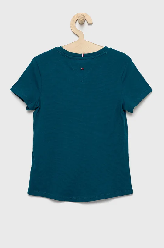 Tommy Hilfiger t-shirt bawełniany dziecięcy stalowy zielony