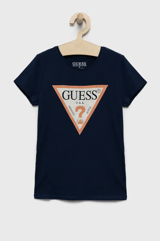 σκούρο μπλε Παιδικό μπλουζάκι Guess Για κορίτσια