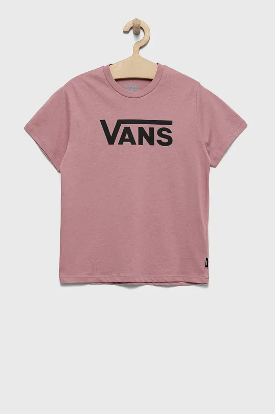 μωβ Παιδικό βαμβακερό μπλουζάκι Vans Για κορίτσια