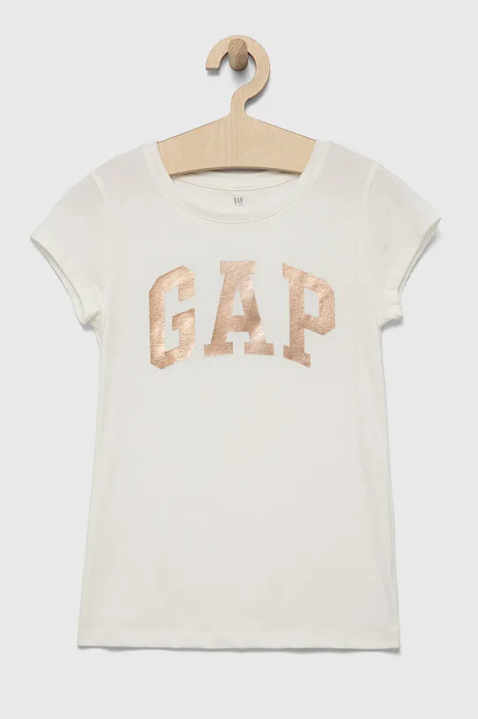 biały GAP t-shirt bawełniany dziecięcy Dziewczęcy