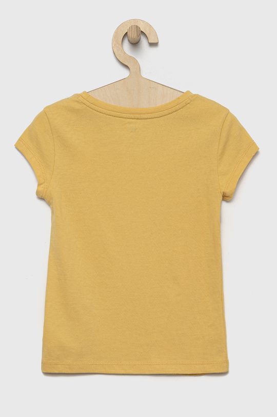 GAP t-shirt bawełniany dziecięcy jasny żółty