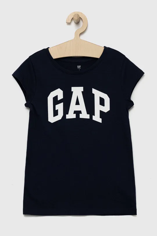 σκούρο μπλε Παιδικό βαμβακερό μπλουζάκι GAP Για κορίτσια