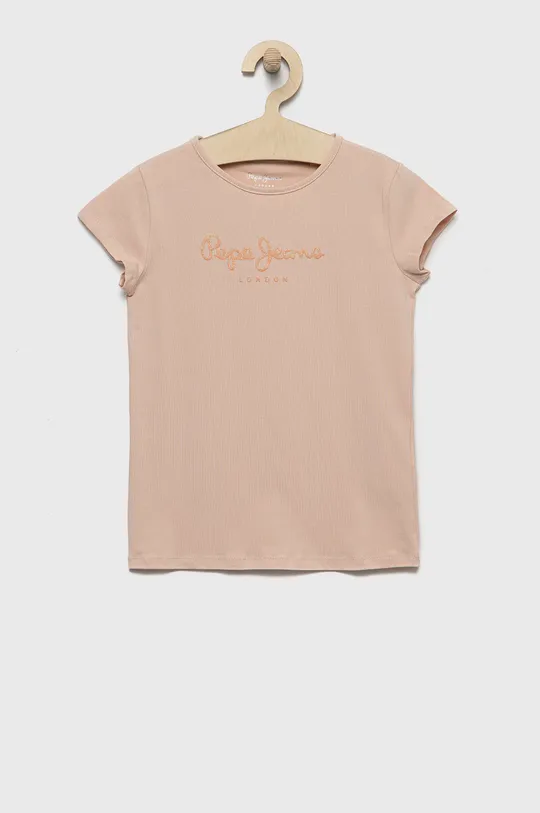różowy Pepe Jeans t-shirt dziecięcy Dziewczęcy