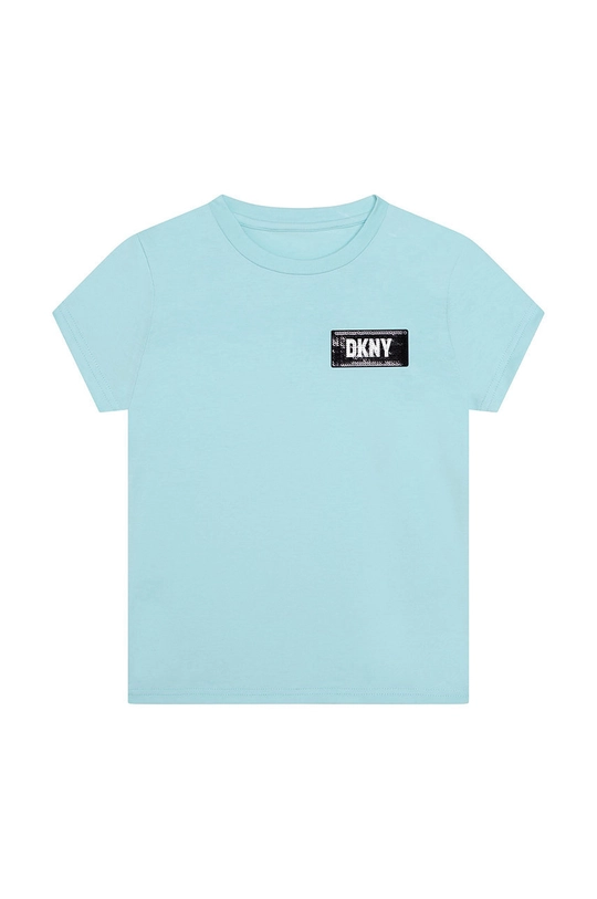 turkusowy Dkny t-shirt dziecięcy Dziewczęcy