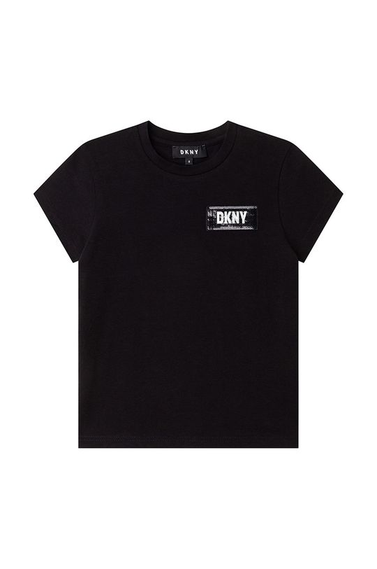 czarny Dkny t-shirt dziecięcy Dziewczęcy