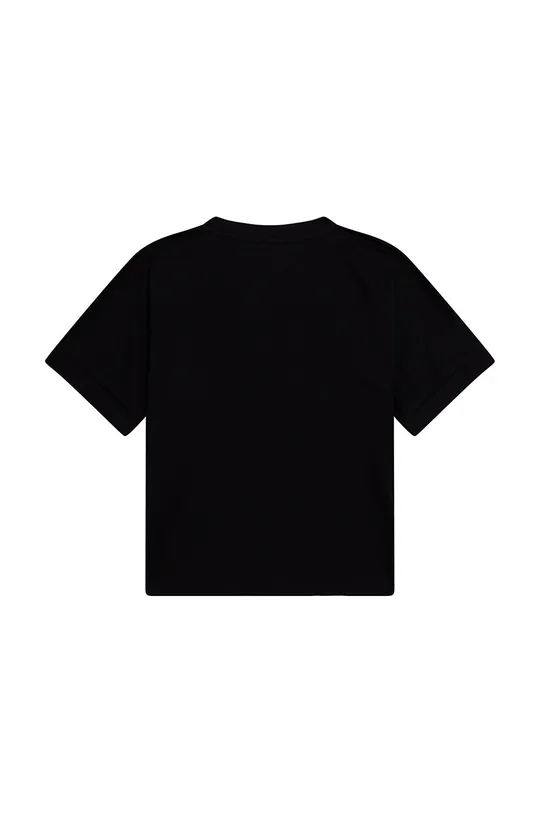 Παιδικό βαμβακερό μπλουζάκι DKNY μαύρο