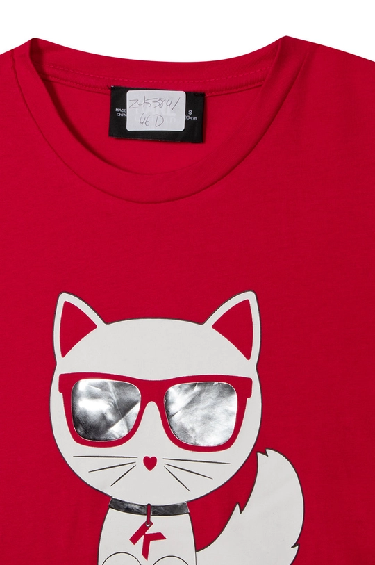 różowy Karl Lagerfeld t-shirt dziecięcy