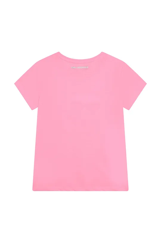 Παιδικό μπλουζάκι Karl Lagerfeld ροζ