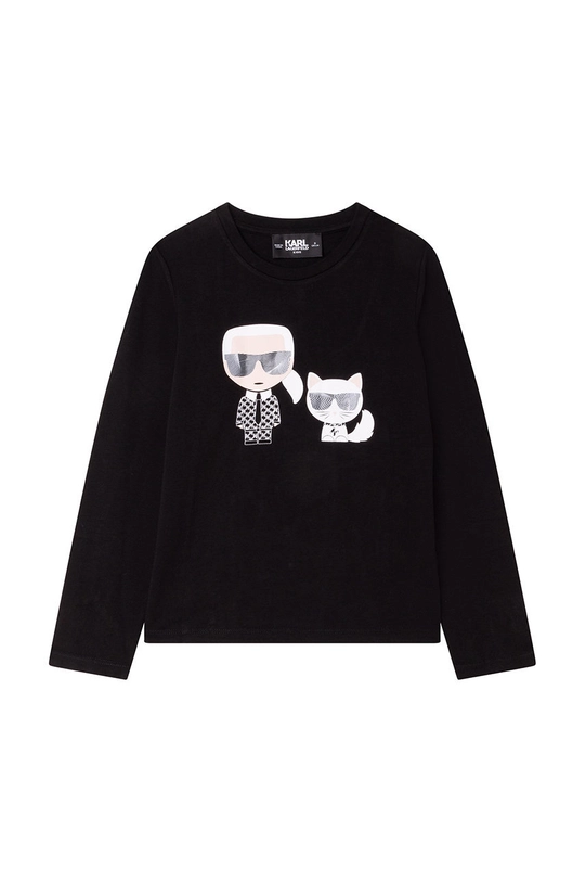 czarny Karl Lagerfeld longsleeve dziecięcy Dziewczęcy