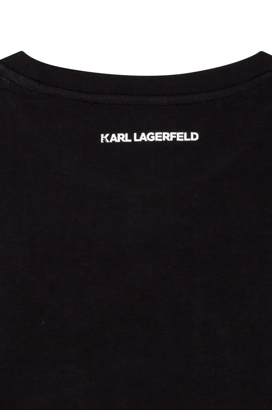čierna Detské tričko s dlhým rukávom Karl Lagerfeld