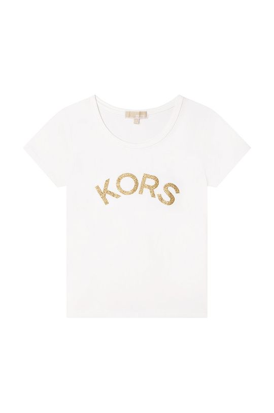 bílá Dětské bavlněné tričko Michael Kors Dívčí