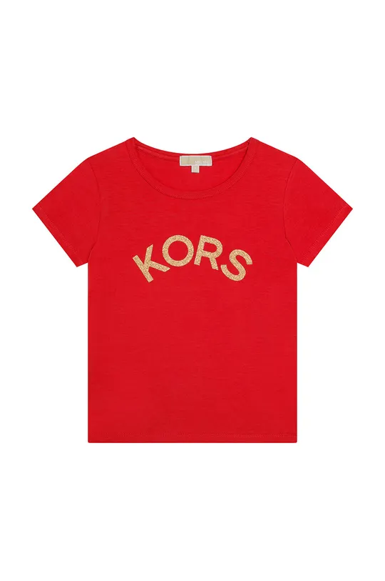 czerwony Michael Kors t-shirt bawełniany dziecięcy Dziewczęcy