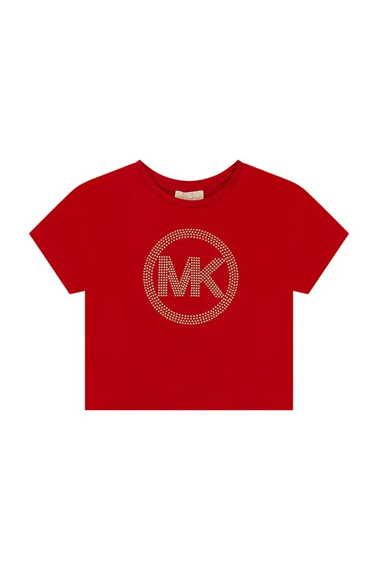 crvena Dječja pamučna majica kratkih rukava Michael Kors Za djevojčice