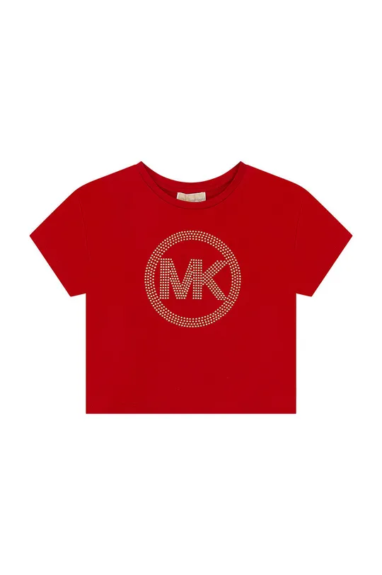 czerwony Michael Kors t-shirt bawełniany dziecięcy Dziewczęcy