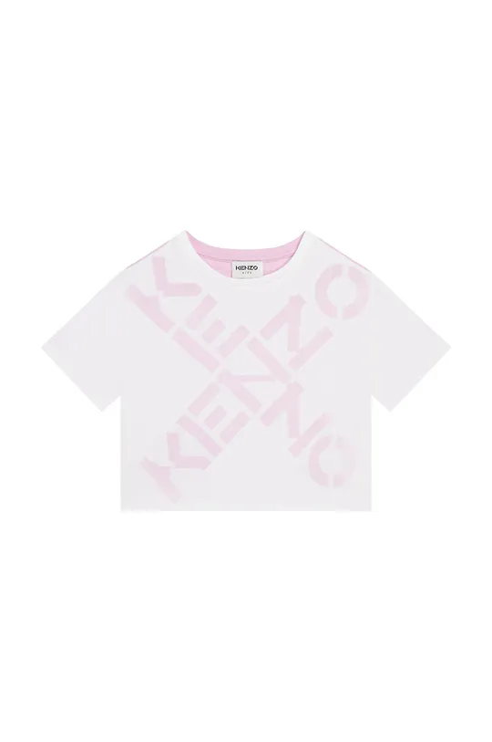 Дитяча бавовняна футболка Kenzo Kids білий