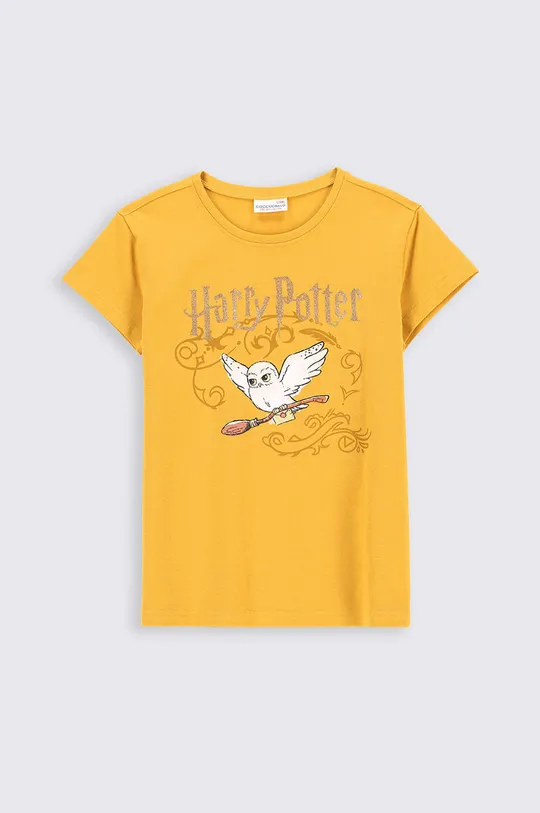 żółty Coccodrillo t-shirt dziecięcy Dziewczęcy