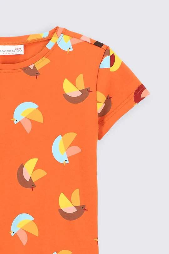 Παιδικό μπλουζάκι Coccodrillo πορτοκαλί
