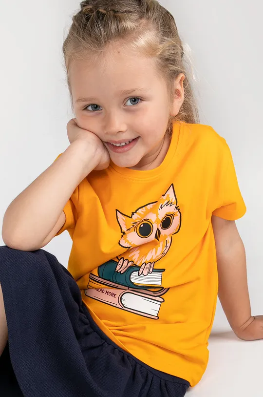 πορτοκαλί Παιδικό μπλουζάκι Coccodrillo