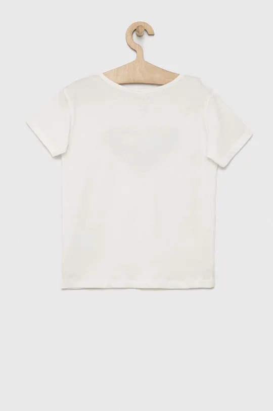 Παιδικό βαμβακερό μπλουζάκι Roxy λευκό