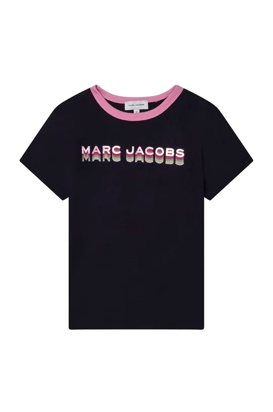 темно-синій Дитяча бавовняна футболка Marc Jacobs Для дівчаток