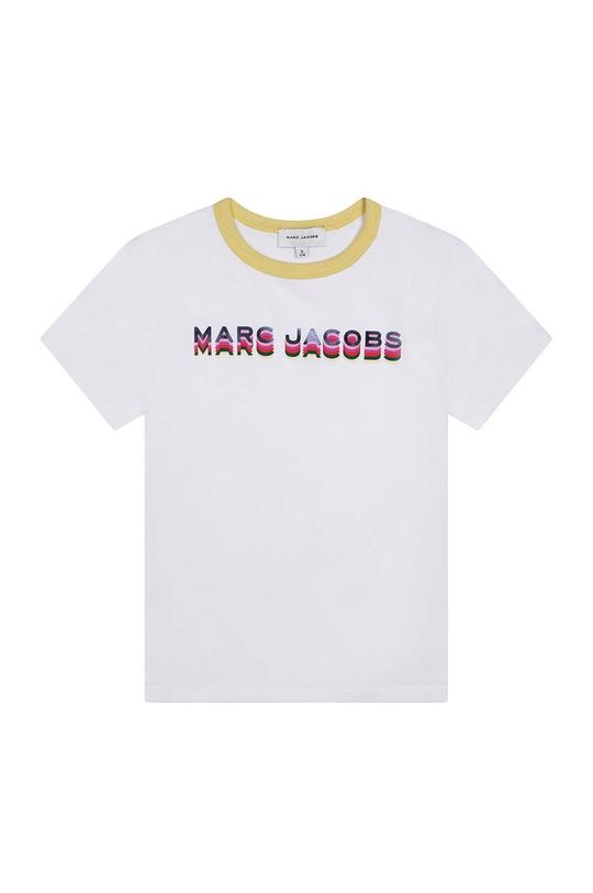 бял Детска памучна тениска Marc Jacobs Момиче