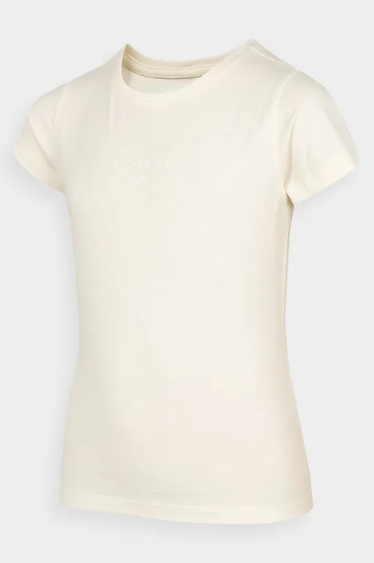 béžová Detské bavlnené tričko 4F