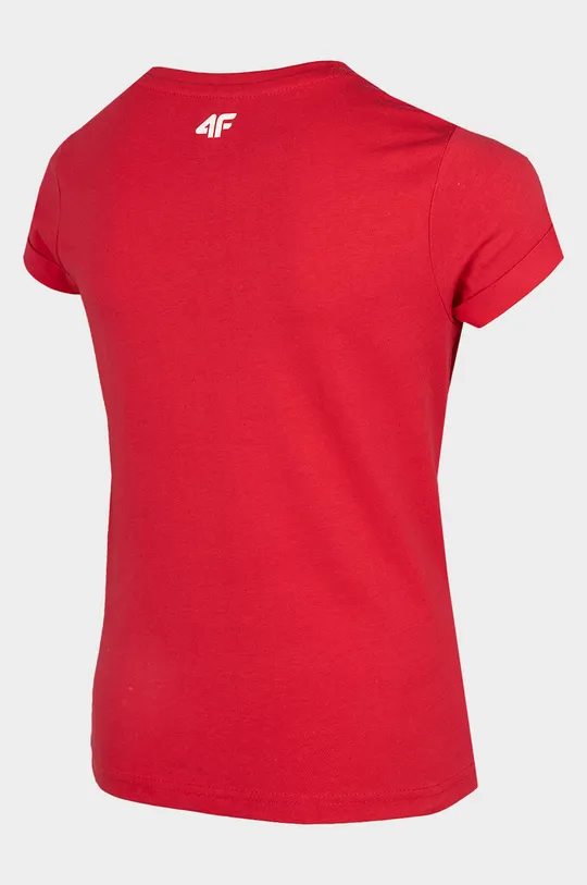 Otroška bombažna kratka majica 4F rdeča