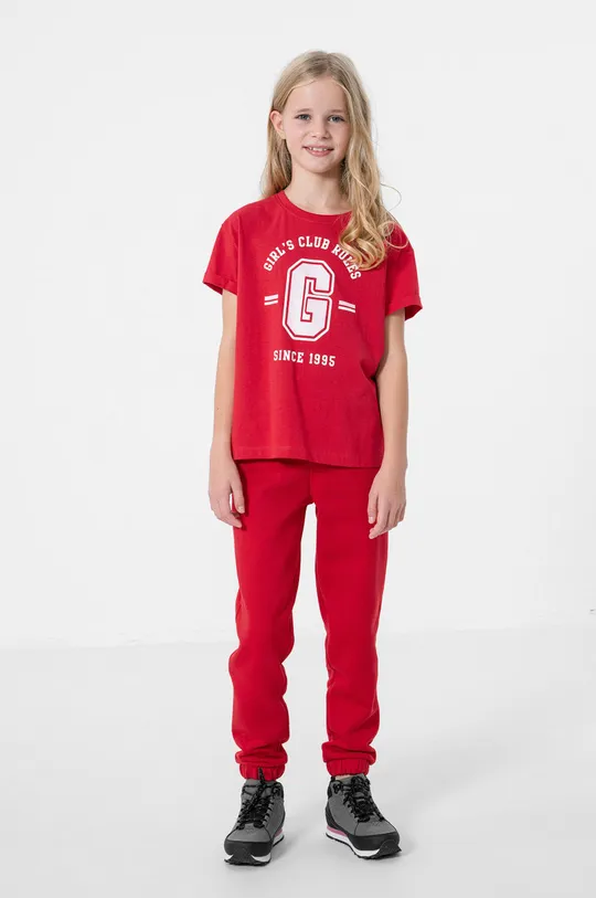 Παιδικό βαμβακερό μπλουζάκι 4F κόκκινο