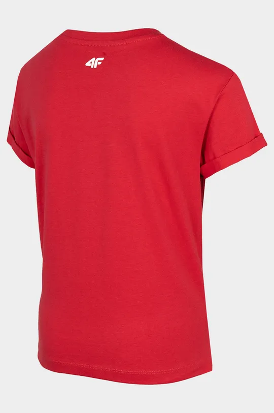 czerwony 4F t-shirt bawełniany dziecięcy