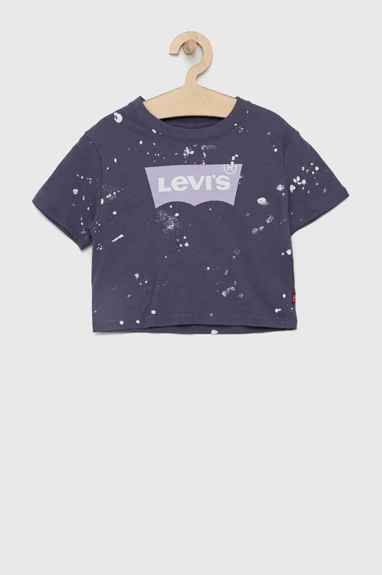 fialová Detské bavlnené tričko Levi's Dievčenský