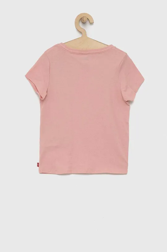 Παιδικό μπλουζάκι Levi's ροζ