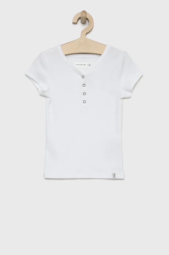 biały Abercrombie & Fitch t-shirt dziecięcy Dziewczęcy