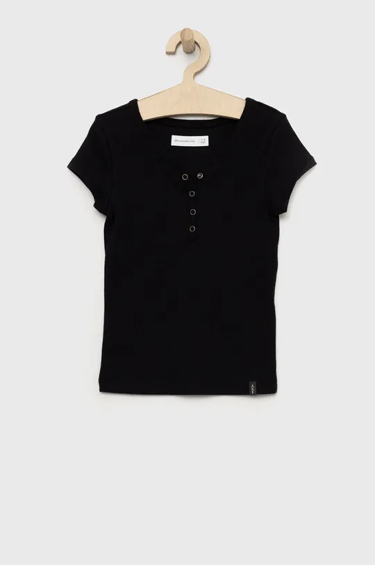 črna Otroška kratka majica Abercrombie & Fitch Dekliški
