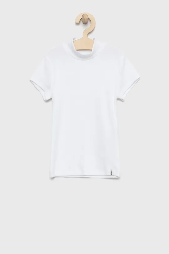 bela Otroška kratka majica Abercrombie & Fitch Dekliški