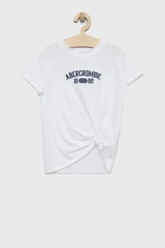 biały Abercrombie & Fitch t-shirt dziecięcy Dziewczęcy