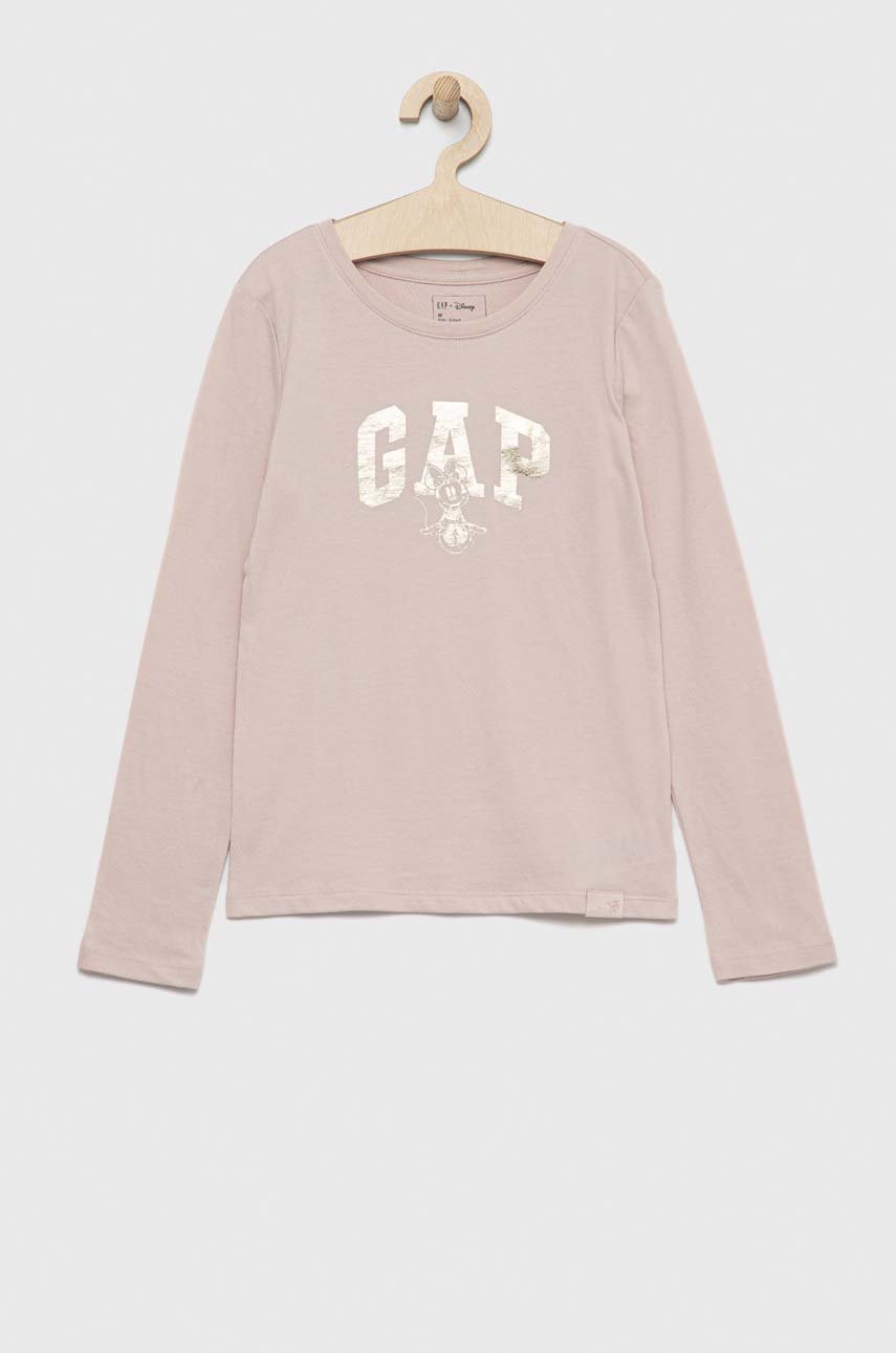 culoarea tenului GAP longsleeve din bumbac pentru copii X Disney De fete