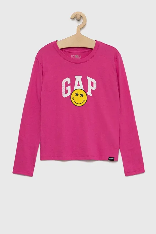 ροζ Παιδικό βαμβακερό μακρυμάνικο GAP x smiley world Για κορίτσια