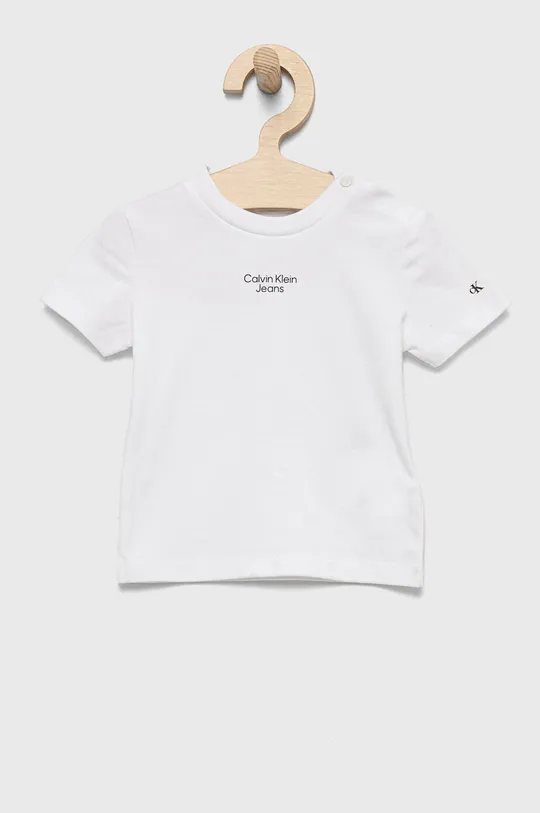 biały Calvin Klein Jeans t-shirt dziecięcy IN0IN00021.9BYY Dziecięcy