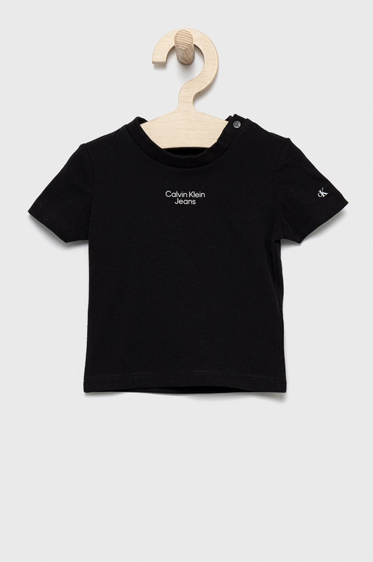 czarny Calvin Klein Jeans t-shirt dziecięcy IN0IN00021.9BYY Dziecięcy