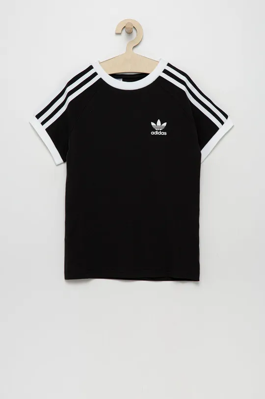 czarny adidas Originals t-shirt bawełniany dziecięcy Dziecięcy