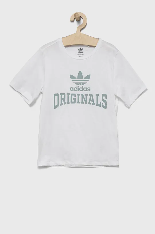 biały adidas Originals t-shirt bawełniany dziecięcy Dziecięcy