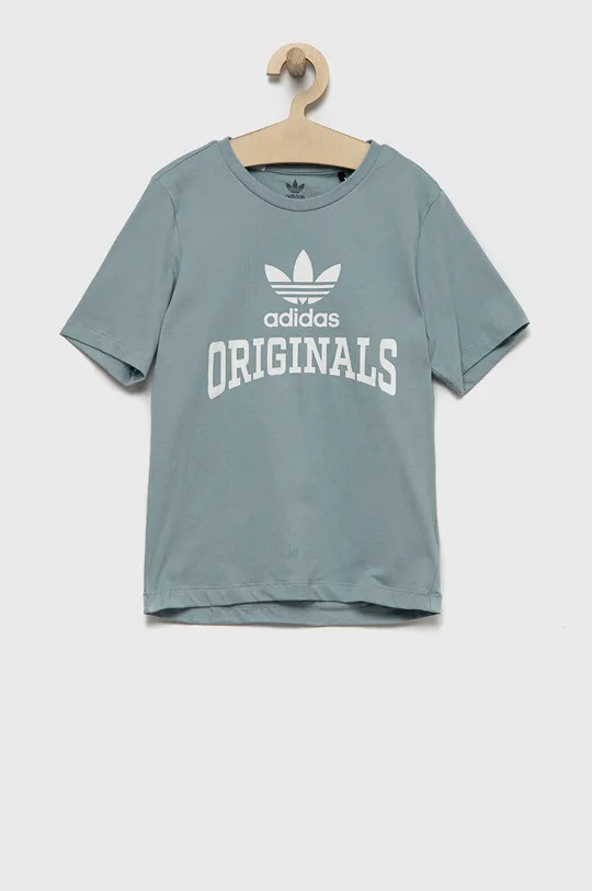 modrá Detské bavlnené tričko adidas Originals Detský