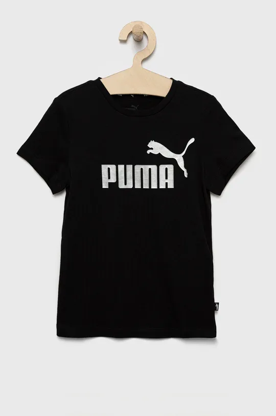 Детская хлопковая футболка Puma чёрный