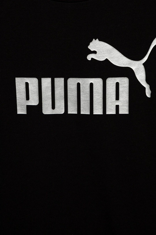 чёрный Детская хлопковая футболка Puma