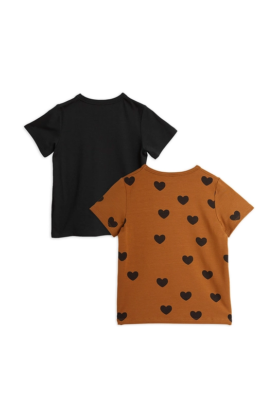 Mini Rodini t-shirt dziecięcy (2-pack) brązowy